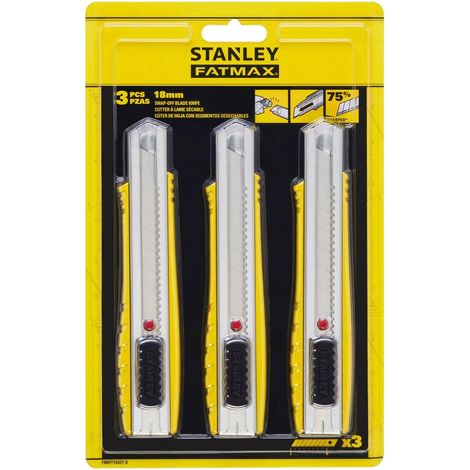 Stanley Set Fatmax 3 couteaux métal 18mm robustes (1/5)