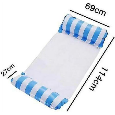 Matelas flottant hamac 4 en 1 portatif pour piscine, transat gonflable de repos, flotteur confortable pour piscine, lac et mer (1/3)