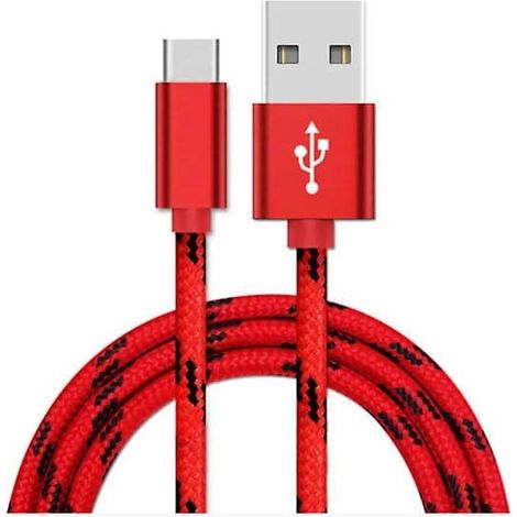 Câble de charge rapide USB Type C 3M compatible avec Samsung Galaxy S21, S22 et S23 (rouge)