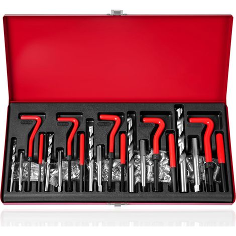131 pièces Set de réparation de filetages M5 M6 M8 M10 M12 Maintenance comme Helicoil (1/5)