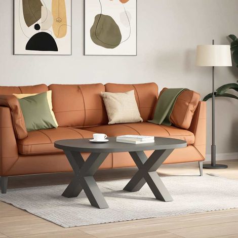 Maison Exclusive - Couchtischbeine X-Form 2 Stk. Anthrazit 70x(42