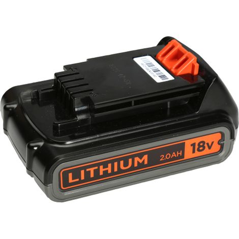 Batterie lithium B+D BL2018-XJ 18 V 2,0 Ah compatible avec les produits Black+Decker 18 V de remplacement pour outils de bricolage et de jardinage (1/2)