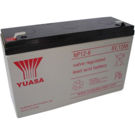 Batterie NP12-6 YUASA - AGM - 6V - 12.0Ah