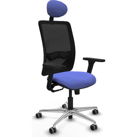 Chaise de bureau piqueras y crespo Zulema noir aluminium (1/2)