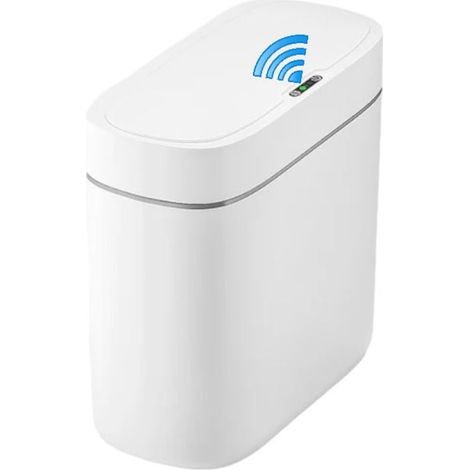 Poubelle à capteur automatique™, capacité 9,5 L, hauteur 30 cm, pour salle de bain, cuisine, salon, ouverture/fermeture silencieuse du couvercle – Design moderne et hygiénique (1/5)