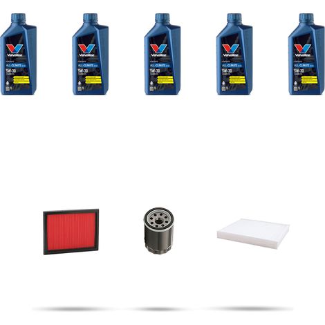 Kit tagliando 3 FILTRI e 5L OLIO compatibile con Nissan Juke (F15,F15E) 1.6 86kw dal 2010 (1/5)