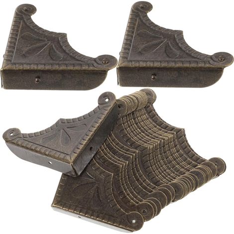 30 protège-coins décoratifs, métal, pour boîtes et coffrets (1/5)