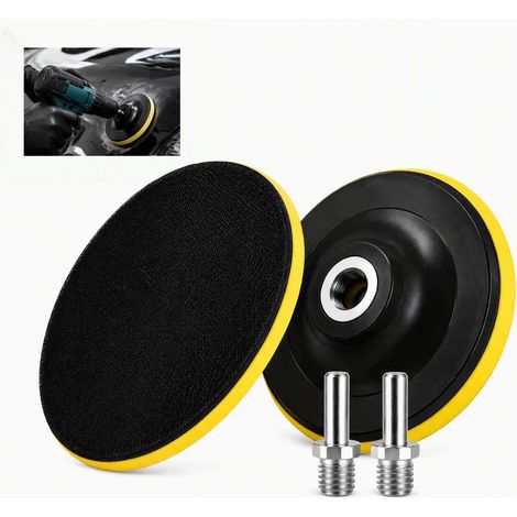 2 Pièces Disque de Polissage 125mm M14, Plateau de Poncage Disqueuse avec Fixation Auto Agrippante, Plateau Disque 125mm pour Meuleuse d'Angle avec Adaptateur M14 pour Polissage (1/5)