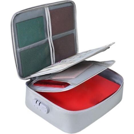 Cassaforte ignifuga e impermeabile con serratura a combinazione: protezione ottimale per documenti, gioielli, carte di credito e oggetti di valore.