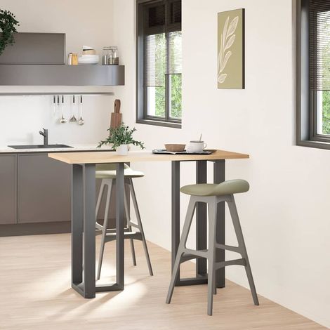 Pieds de table de bar en forme de T, 2 pièces, anthracite, 40 x 35 x (100-101) cm, acier