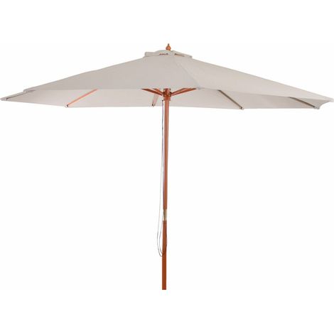 Ombrellone da giardino Ø 3m poliestere/legno crema 040003823