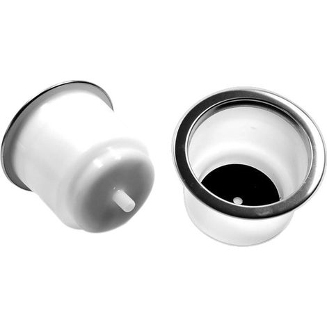 Porte-gobelet en nylon blanc/plateau à gobelet en plastique, accessoires de quincaillerie pour bateaux et véhicules de loisirs, porte-gobelet plaqué blanc, maintient en toute sécurité les gobelets d'e (1/3)
