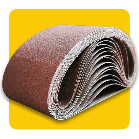 Bande Abrasive 100 x 915mm Bande de Ponceuse - Ensemble de Bandes Abrasives Mixte (4 X grains 80/120/150) pour Ponceuses à Bande, Idéale pour le Bois(12 pièces) (1/5)