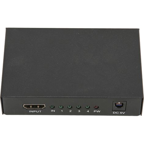 Répartiteur d'interface multimédia HD 1 entrée 4 sorties 4K/2K avec duplication et miroir d'écran, adaptateur secteur 100-240 V, prise américaine (1/5)