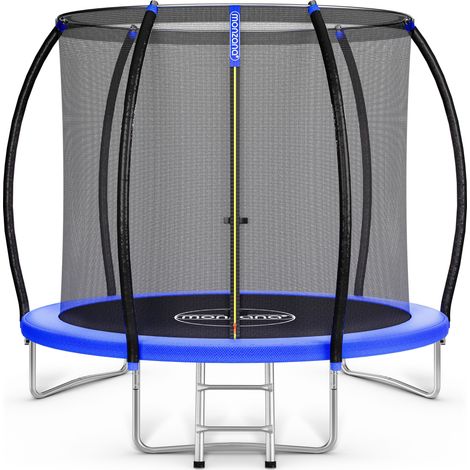 Monzana Trampoline Ø 244/305 cm Set complet avec filet de sécurité intérieur Échelle Couverture de bord Trampoline de jardin 244 cm (1/5)