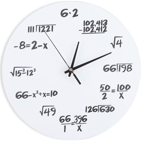 SJLERST 3D Wall Clock, Decorative Mathematical Formula Clock for Children's Room, Nursery, Home Decor (1/4)