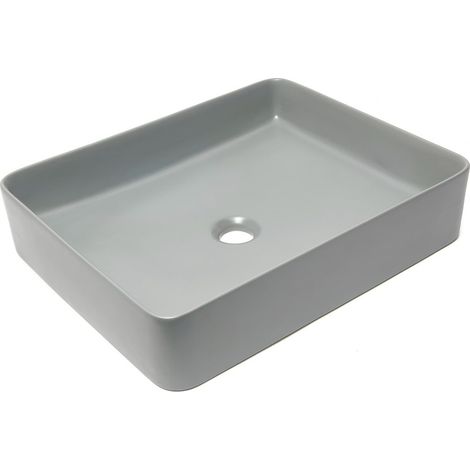 Swiss Aqua Technologies Infinitio Aufsatzwaschtisch 50 x 40 x 11 cm, ohne Überlauf, Mattgrau (SATINF5040LGRM) (1/5)