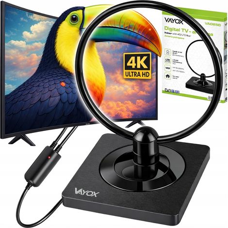 Antenne intérieure Vayox VA0250 DVB-T/T2 4K LTE 4G avec amplificateur (1/5)