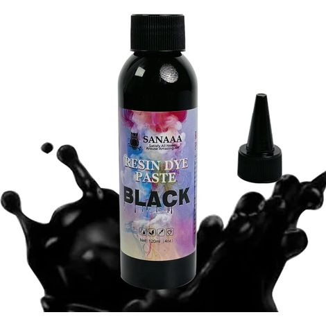 120ML Pigment Resine Epoxy Noir pour Vagues Océaniques, Colorant Resine Epoxy Pigmentée UV Liquide pour Peinture, Dessous de Verre, Artisanat (1/5)