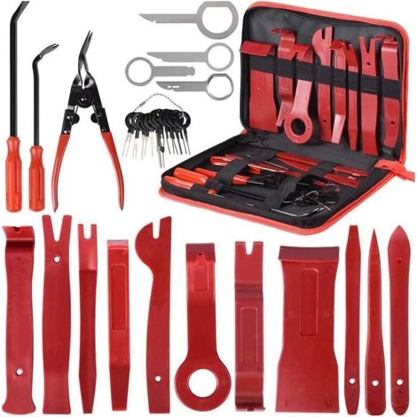 30-teiliges Verkleidungswerkzeug-Set, Ausbauwerkzeug, Werkzeug für die Montage von Innenverkleidungen, Werkzeug für Autoradioverkleidungen, Türverkleidungs-Set mit Tasche. Auto & Motorrad Werkzeuge & (1/4)