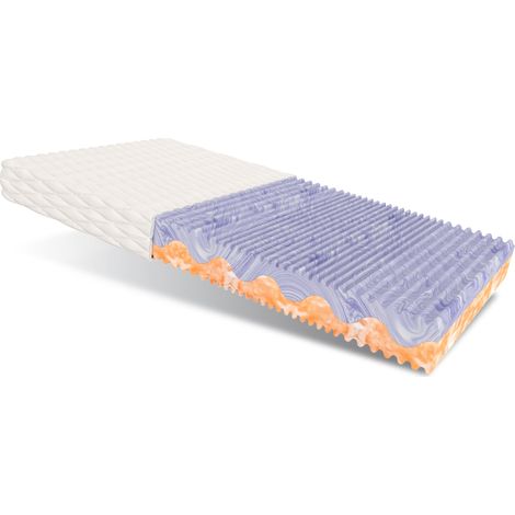 Matratze BELLA Kaltschaum 7 Zonen Solid Orange Revine Purple Schaum 160x200 21 cm H3 JERSEY