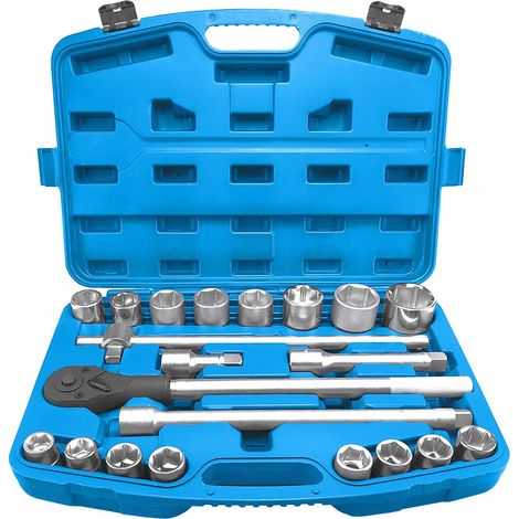 Estuche de herramientas de autocle 3/4" vasos de 6 caras, 22 piezas