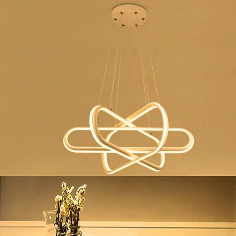 Lampadario Plafoniera a Sospensione illuminazione a Led dal Design Moderno per ambienti Domestici e commerciali Luce calda 3000k (1/3)