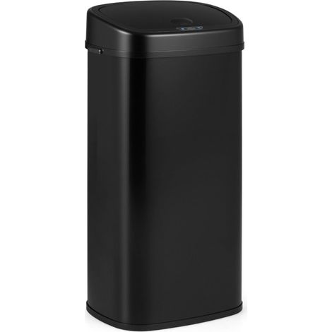 Cestino automatico a doppio scomparto 40 x 30 x 78 cm facile da separare sensore a infrarossi design moderno in metallo nero 200018739