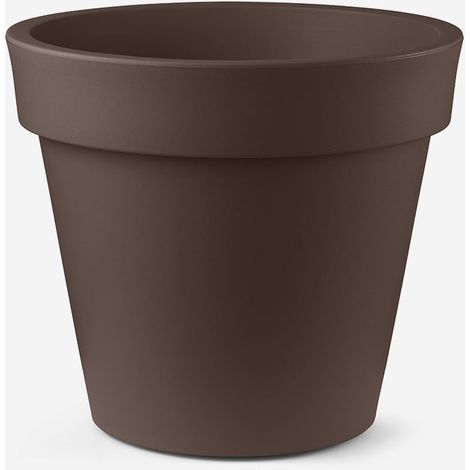 Vaso da esterno in polietilene design classico Aria 100cm - Marrone (1/3)