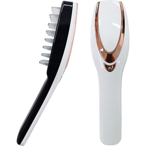 Kopfhautmassagegerät, elektrische Kopfhautmassagebürste, Haarmassagebürste, elektrischer Kopfkratzer, Massagekamm mit weichen Reibeflächen (1/5)
