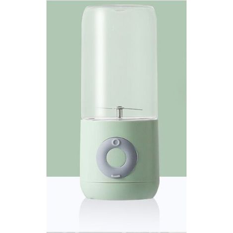 Vert 500ml Mini Mixeur Fruits Portable en Plastique avec 6 Lame en Acier Inoxydable Personnelle Blender pour Légumes Smoothie Shakes USB Rechargeable Mélangeur Électrique (1/5)