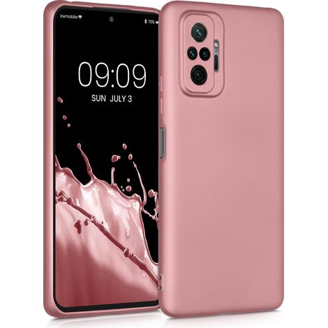 Housse Compatible avec Xiaomi Redmi Note 10 Pro Coque - Housse de téléphone Protection Souple en TPU - Or Rose métallique (1/5)