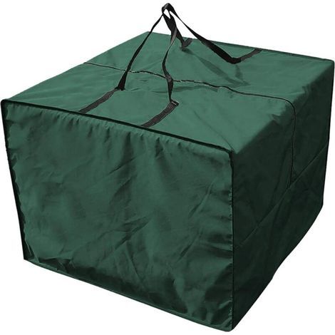 Rangement pour Coussin Salon Jardin, Housse Protection Multifonctionnelle Extérieure Imperméable, 80x80x60cm,Vert (1/5)