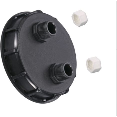 165mm Diameter IBC Vent Cap with 32mm Coarse External Thread, Two Vent Holes, Plastic IBC Clay Bucket, IBC Tank Adapter, Connection Drum, Mounting Parts (1/5)