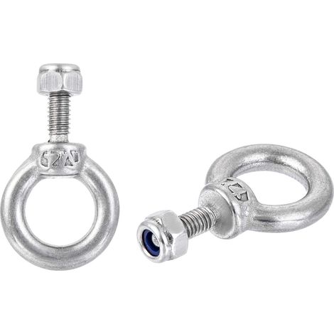 Levage Anneau Boulon M4 x 11mm Mâle Fil avec Hexagonal Vis Écrou pour Suspendu 304 Acier Inox 2 Ensembles (1/5)