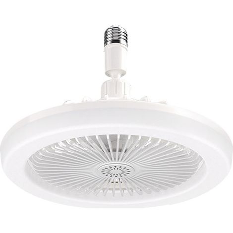 Ventilateur de plafond réglable avec éclairage intégré E27 – 85–265 V, idéal pour salon ou chambre, installation facile-DELKEVIC (1/5)