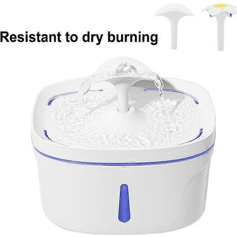 Fontaine à eau automatique 2,5 L pour chats et chiens, avec distributeur d'eau USB ultra-silencieux et distributeur automatique de croquettes. Accessoires pour animaux de compagnie.