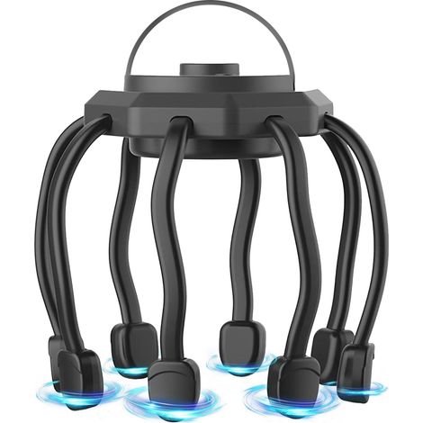 Massaggiatore elettrico per cuoio capelluto - massaggiatore per la testa - dispositivo per alleviare la pressione sul cuoio capelluto - massaggiatore impastatore a tre modalità - massaggiatore a 360 g (1/5)
