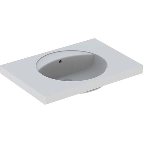 Lavabo Geberit PRECIOSA 800x550mm sin orificio para grifería con rebosadero we