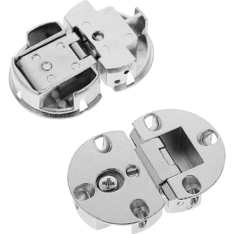 Charnières de porte Gatuida robustes en alliage de zinc, lot de 4, angle de 90°, couleur argent (1/5)