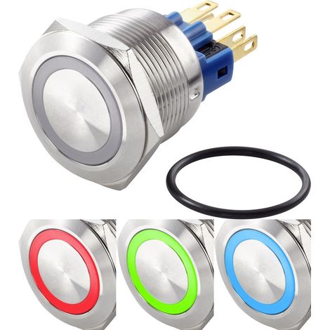 TRU COMPONENTS TC-7494640 Vandalismusgeschützter Druckschalter 250 V/AC 3 A 1 x Aus/(Ein) tastend Ro (1/3)