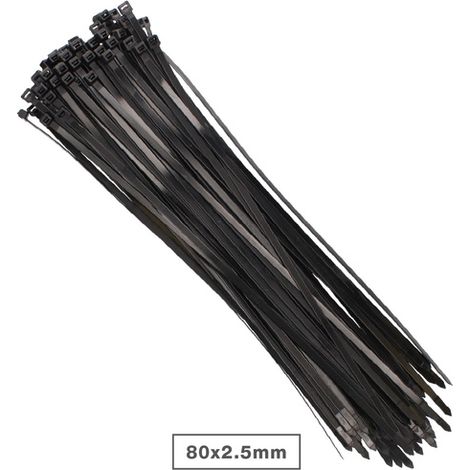 Pack 100 Unidades Bridas 80x2.5mm Negro GSC 000900184