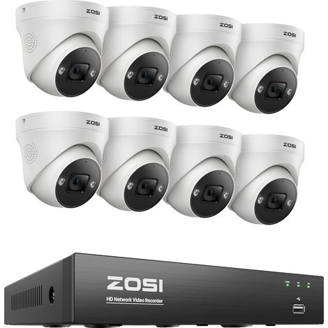 Sistema de cámaras de seguridad CCTV, resolución 4K, funciones de detección avanzadas, 8 cámaras de 5 MP, No (1/2)