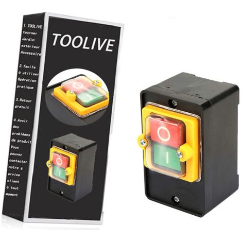 Interrupteur à bouton étanche 10A – Démarrage/arrêt moteur AC220V/380V – Installation facile pour environnements industriels – Dontodent (1/5)