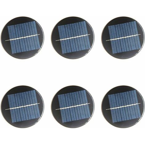 Lot de 6 mini cellules de panneau solaire 6 V 80 mm pour énergie solaire, bricolage, maison, jardin, projets scientifiques – Jouets – Chargeur de batterie-LIAIKI (1/5)