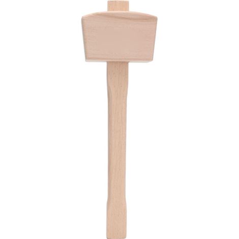 Holzhammer, aus massivem Buchenholz gefertigt, zerstörungsfreier Schlaghammer mit Holzgriff, hölzernes Handwerkzeug für Heimwerkerarbeiten