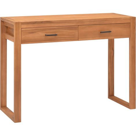 Bureau avec 2 tiroirs 100x40x75 cm Bois de teck recyclé 2 (1/5)