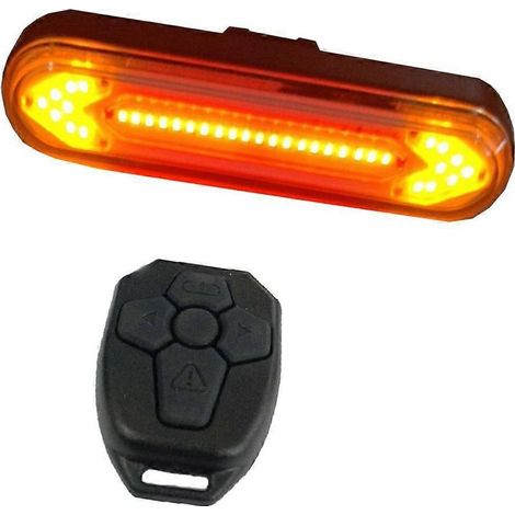 Clignotants et feux stop sans fil avec télécommande, feu arrière rechargeable par USB