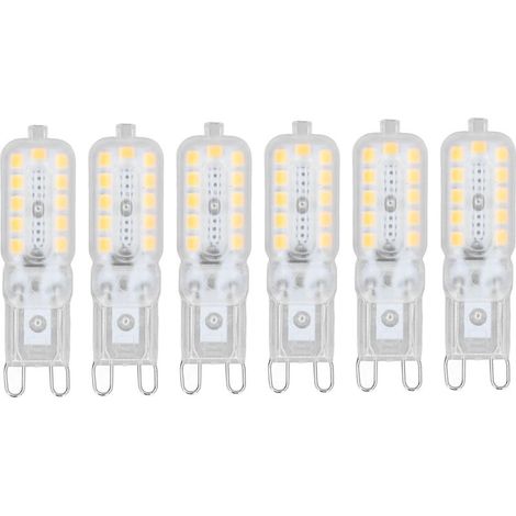 6 pièces Ampoule LED G9 5W, Dimmable, Blanc Chaud 110-140V, pour Luminaire Plafonnier, Murale ou de Table (1/5)
