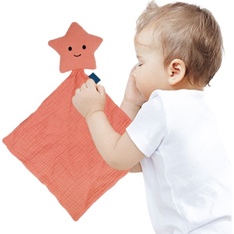 Couverture de Sécurité Douce pour Bébé - Doudou en Peluche Cadeau Neutre Nouveau-né (1/5)